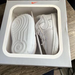 Infant Nike Force 1 Crib, size 2,All white.